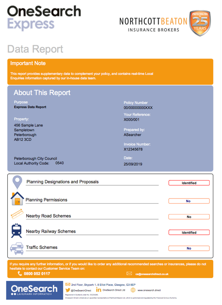 OneSearch Express Residential - 70% of a Local Search completed in 24hrs
