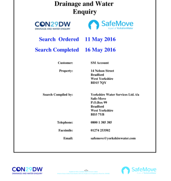 Official Drainage & Water Search - Commercial