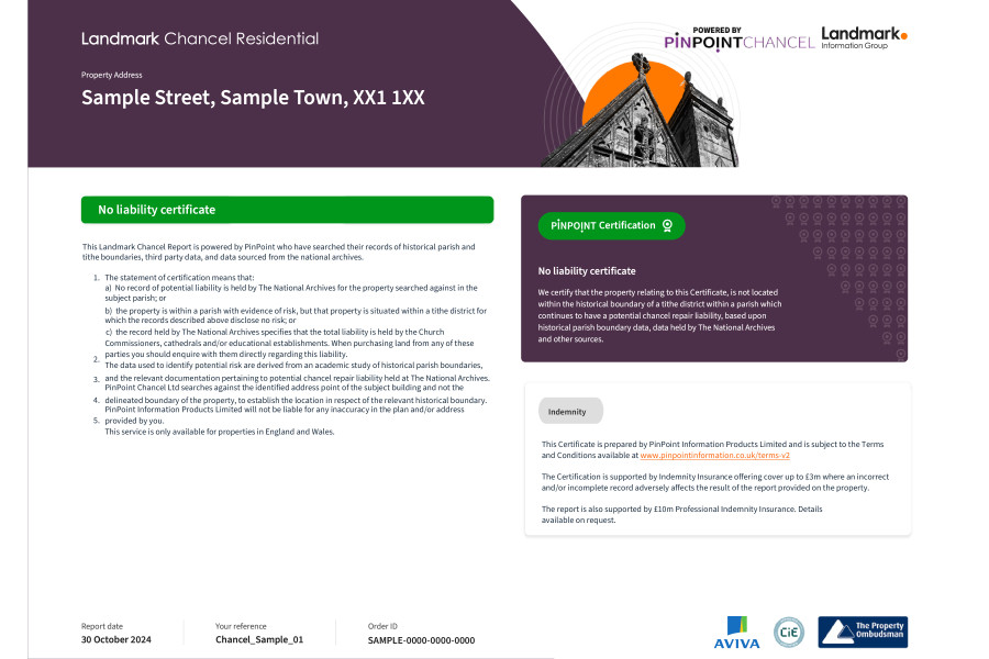 Chancel Repair Risk Search (Residential) - Landmark