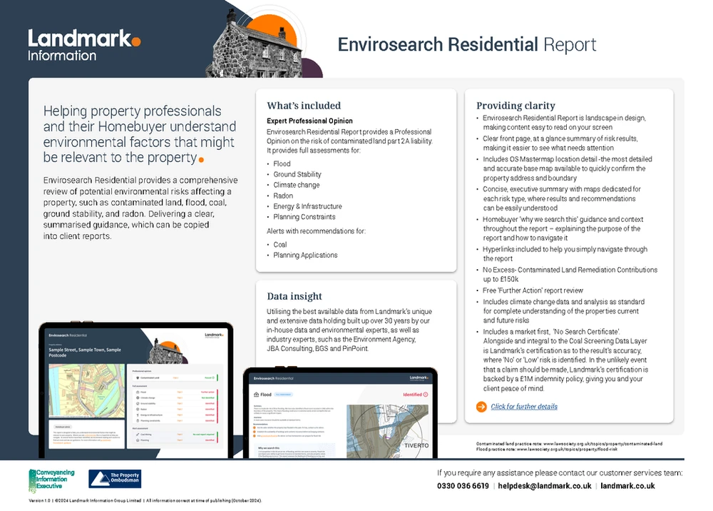 Envirosearch Residential (30 mins to 2 working days) - Landmark