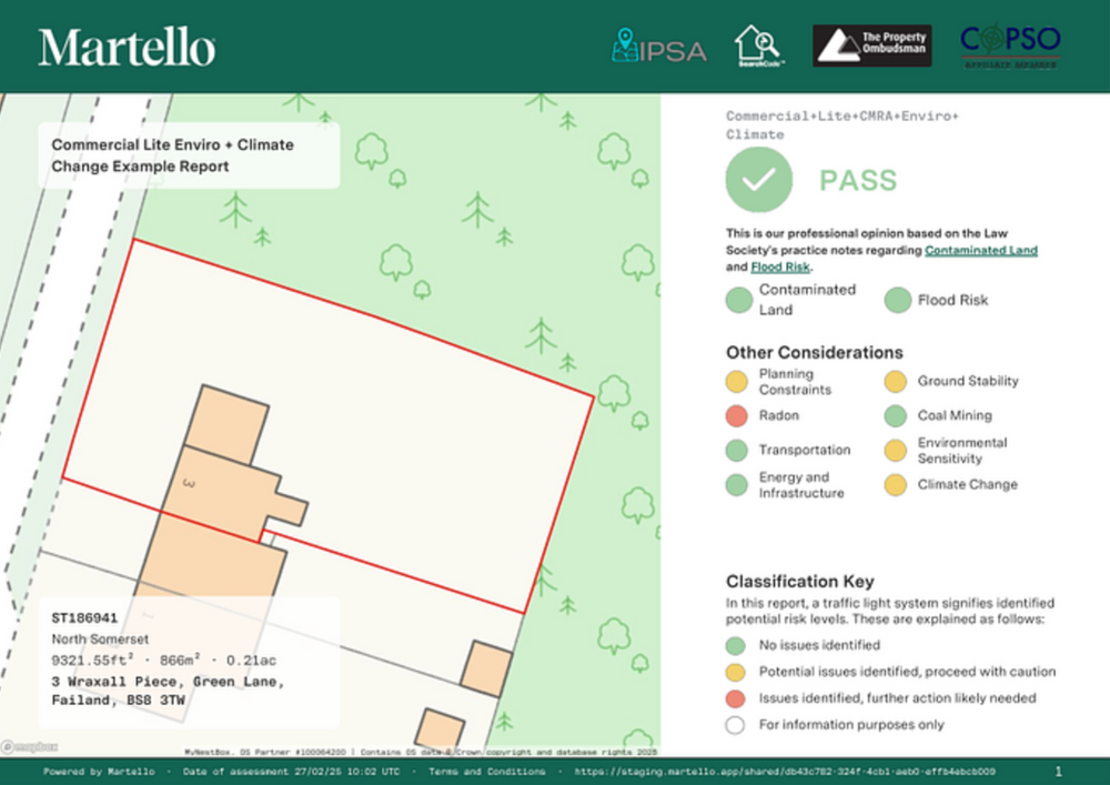 Environmental Report Commercial Lite with Climate Data - Martello