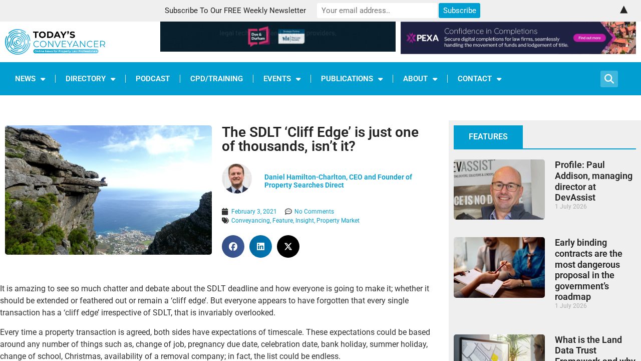 The SDLT 'Cliff Edge' is just one of thousands, isn't it?