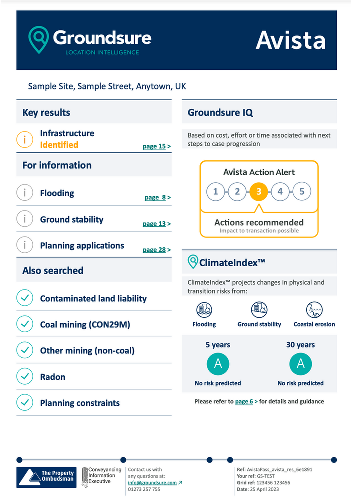 Avista Environmental Report (<2 working days) - Groundsure